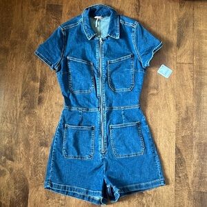 Free People Denim Romper